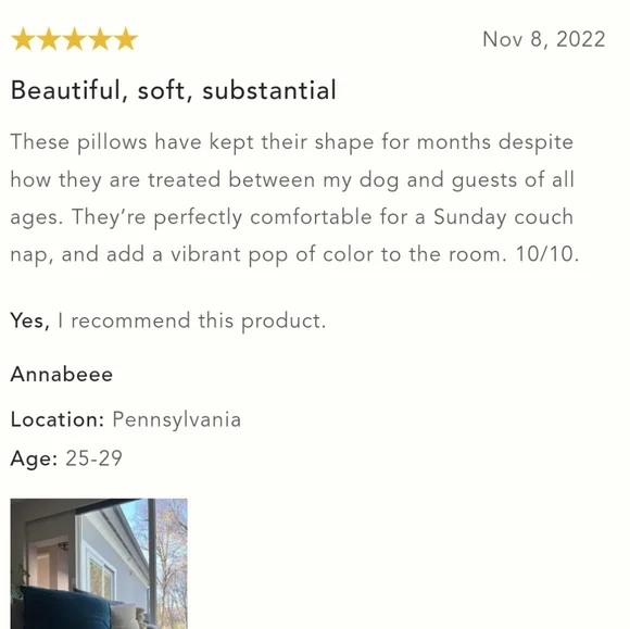 Anthropologie Velvet Trova Bolster Pillow - deep turquoise blue - Picture 6 of 12